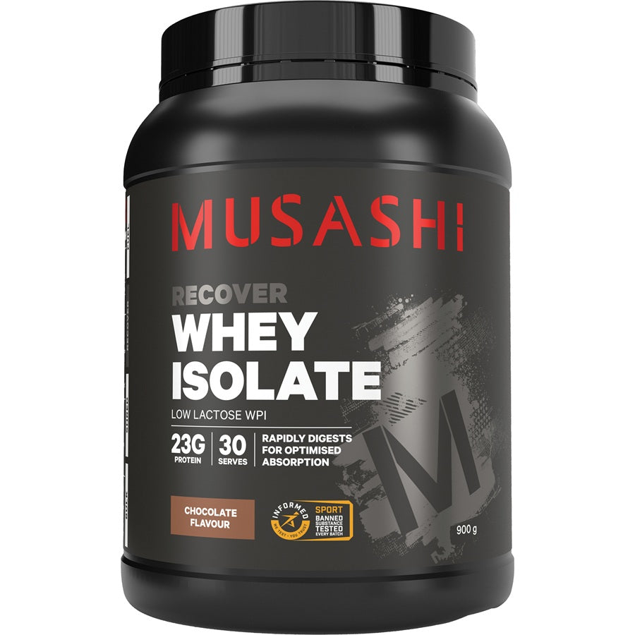 Musashi Recover Whey Isolate Powder Chocolate Flavour 900g