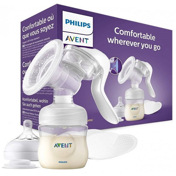 Philips Avent Comfort Manual Breast Pump + Bottle