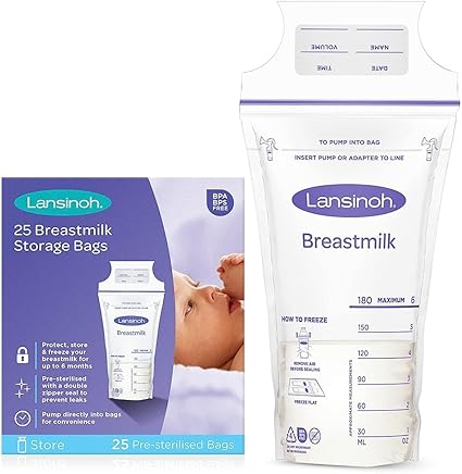 Lansinoh Breastmilk Storage Bags (25 Pre-sterilised Bags)
