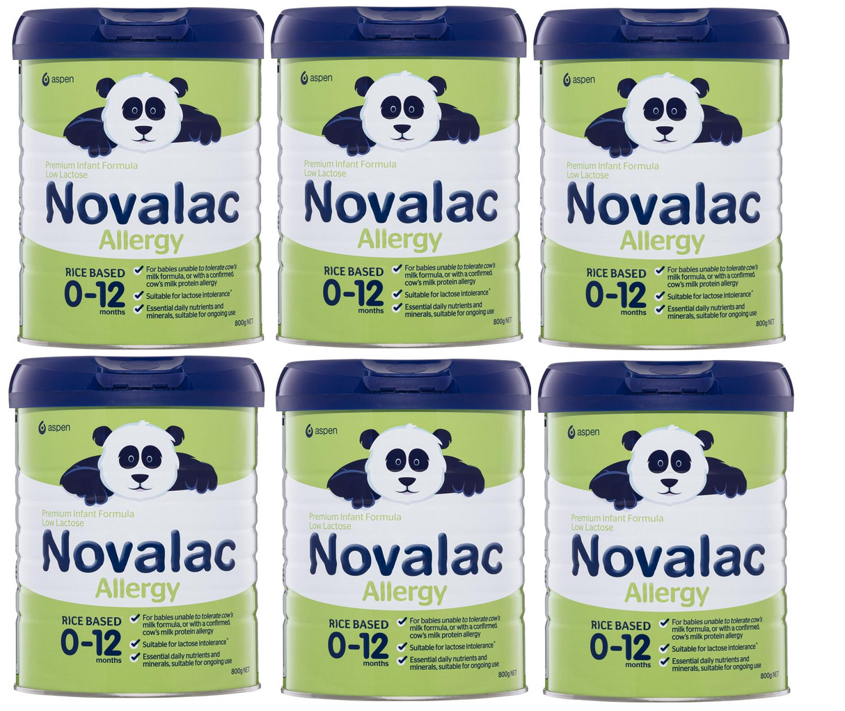 Novalac Dị ứng Công thức trẻ sơ sinh dựa trên 0-12 tháng 800g x 6 Gói