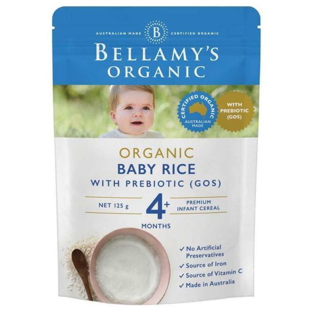 Bellamy's Organic Baby Rice with Prebiotic (GOS) 4m+ 125g (EXP: 19/05/2026)