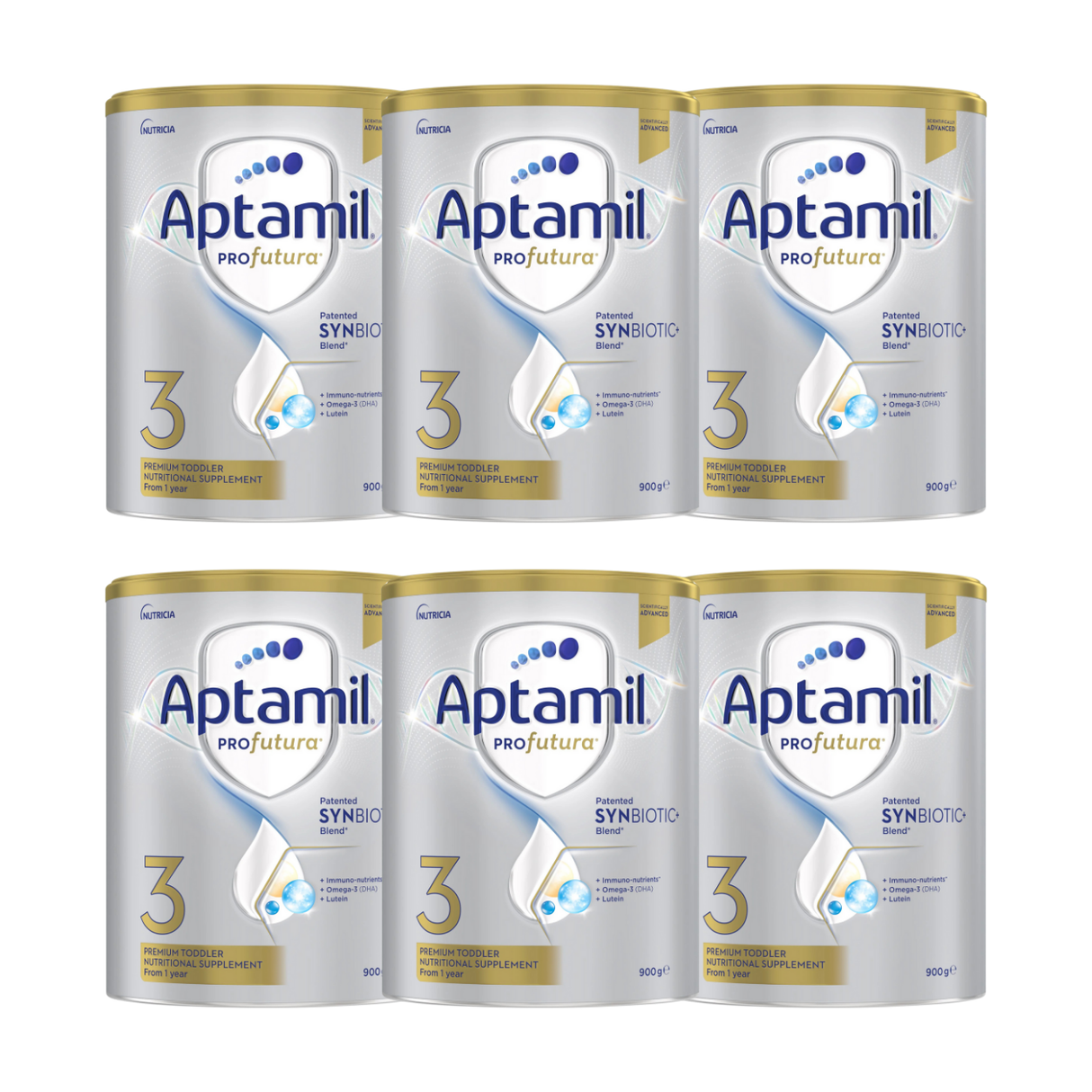 Aptamil Profutura 3 Synbiotic Premium Toddler Nutritional Supplement 900g X 6 BUNDLE