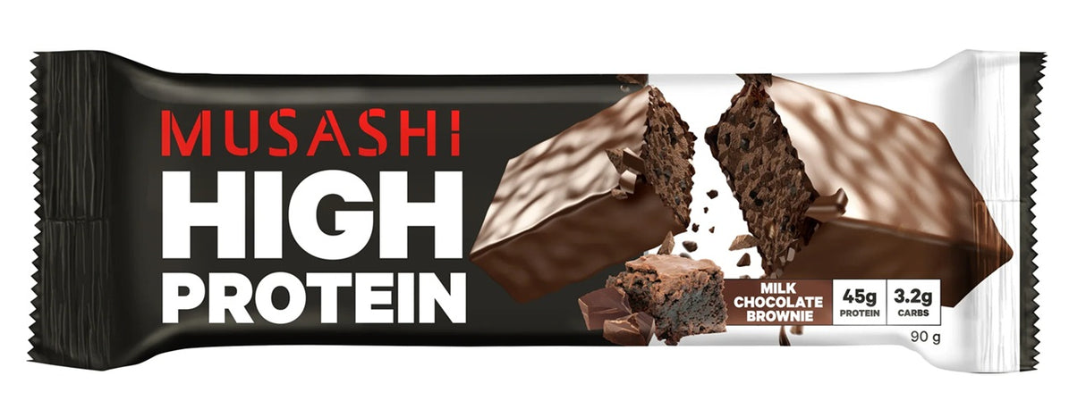Musashi High Protein Bar Milk Chocolate Brownie 90g
