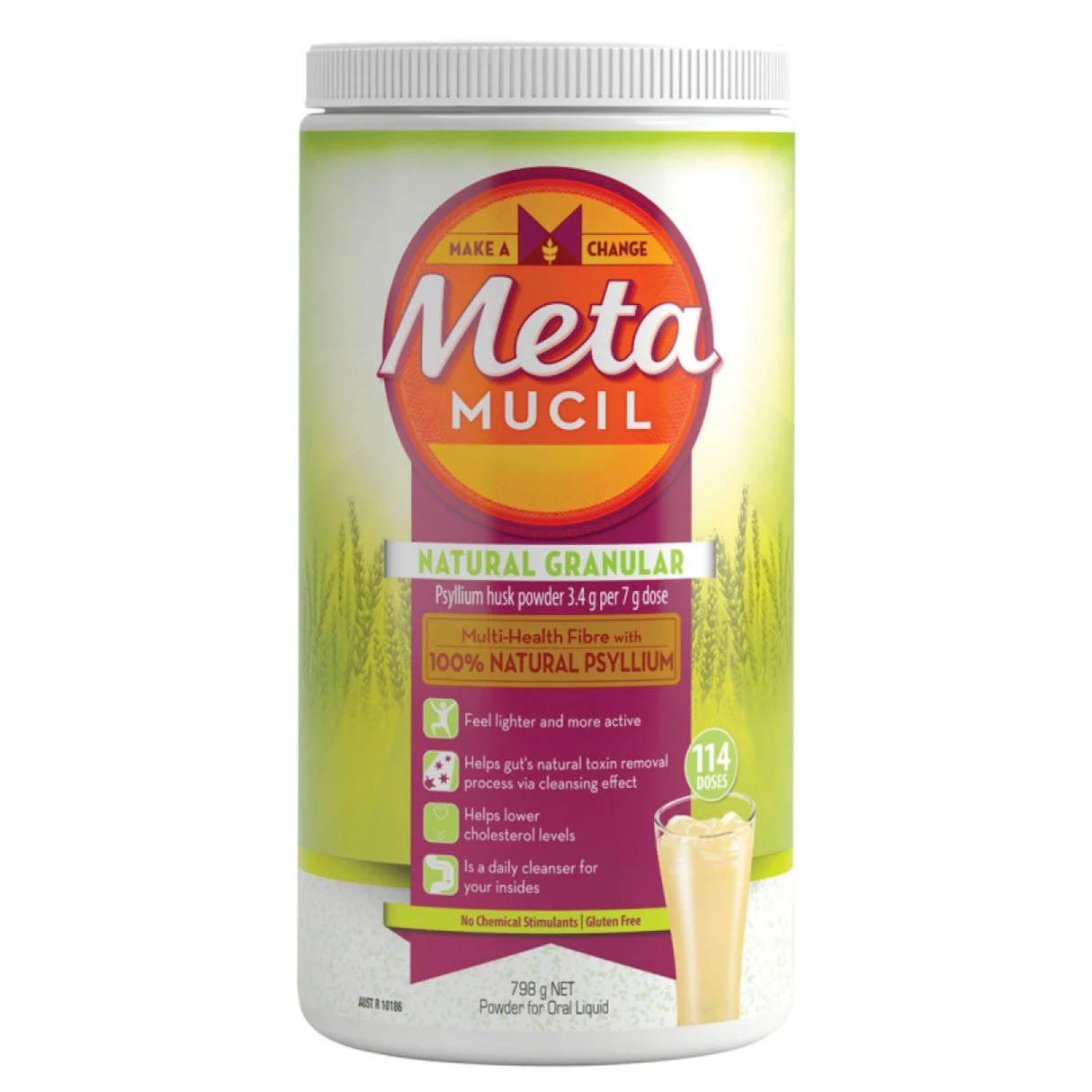 Metamucil 天然颗粒 114 剂 798g(EXP:01/06/2026)