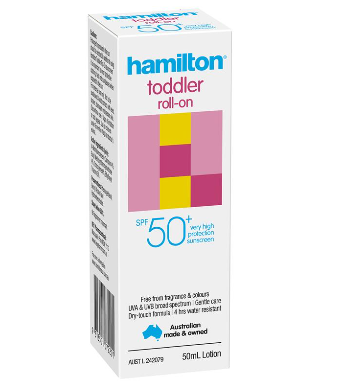 Hamilton Toddler Roll-On SPF50+ 50ml (EXP: 01/08/2026)