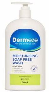 Dermeze Moisturising Soap Free Wash 500mL (EXP: 01/03/2026)