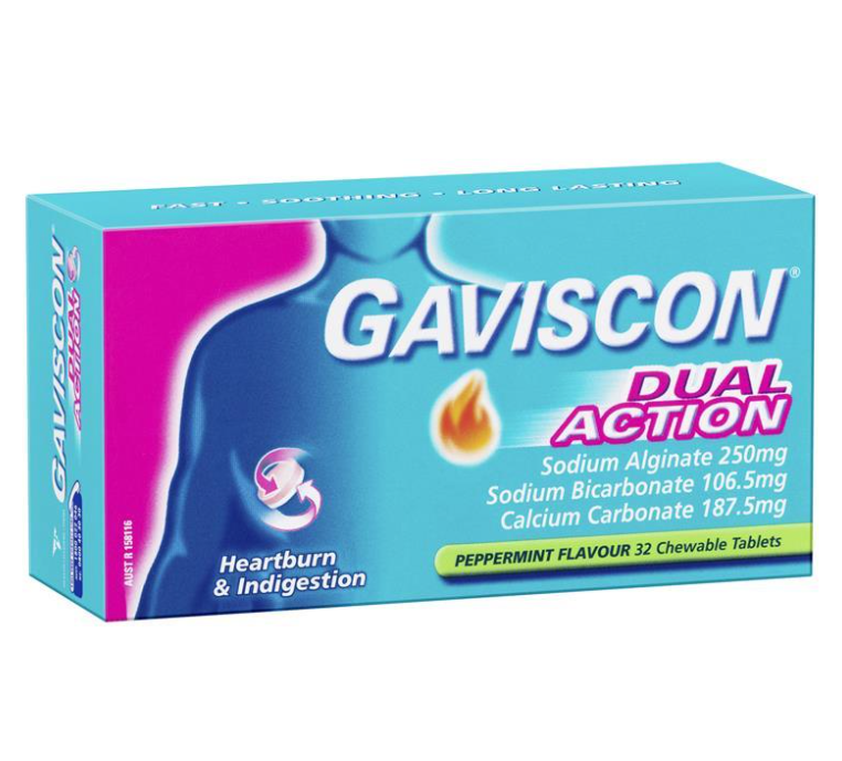 Gaviscon Dual Action 32 Máy tính bảng (EXP: 01/01/2026)