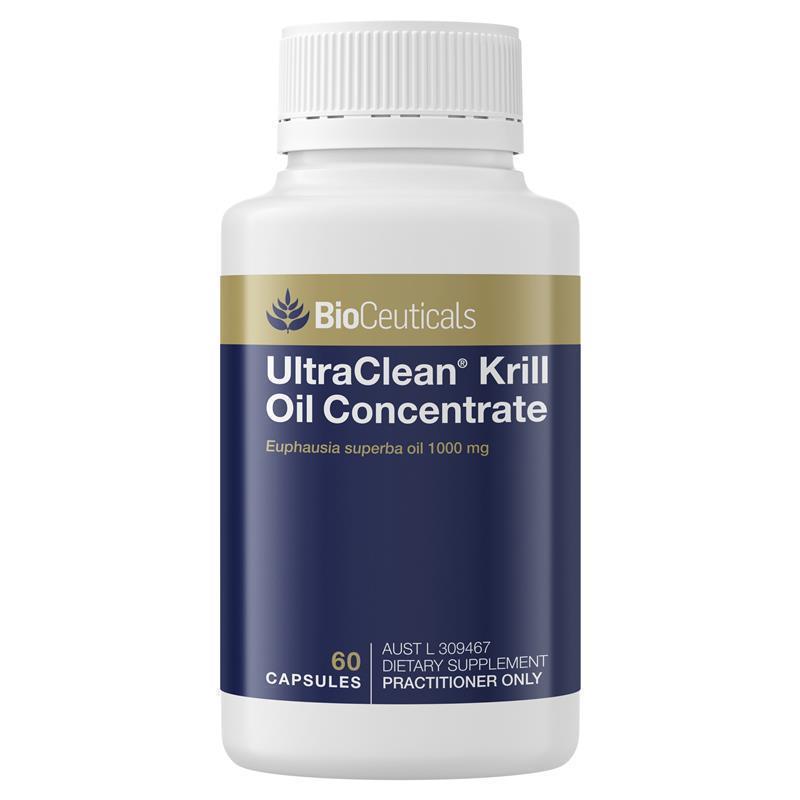 Dầu nhũ tiết sinh học Ultraclean Krill cô đặc 60 viên