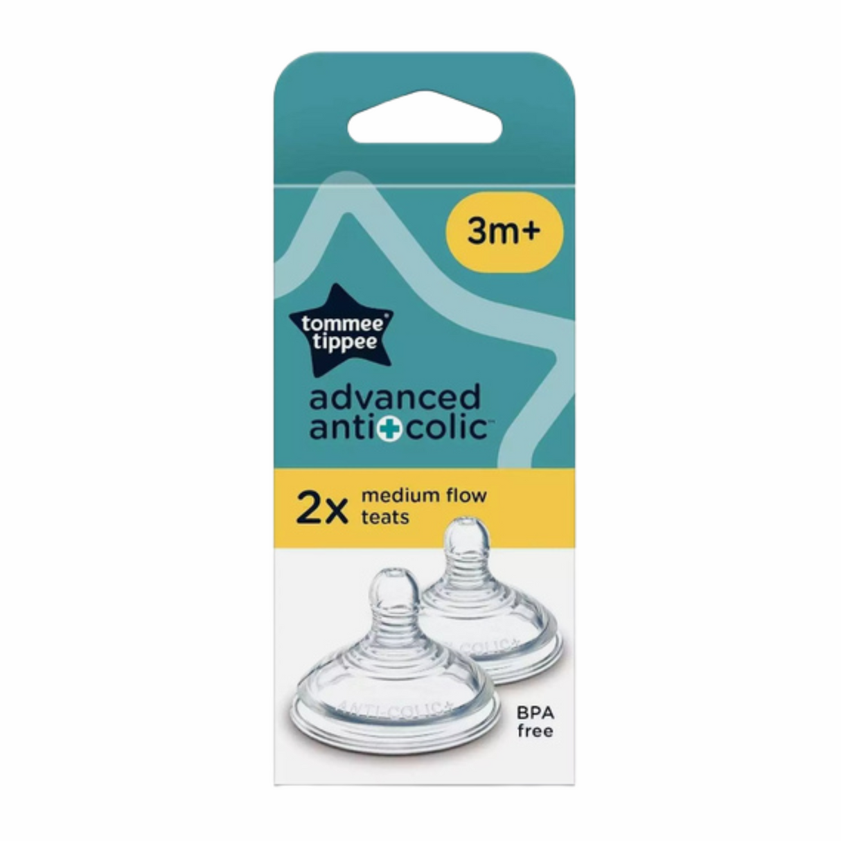 Tommee Tippee Advanced Advanced Baby Chai Teats Medium Dòng 3 tháng 2 Gói