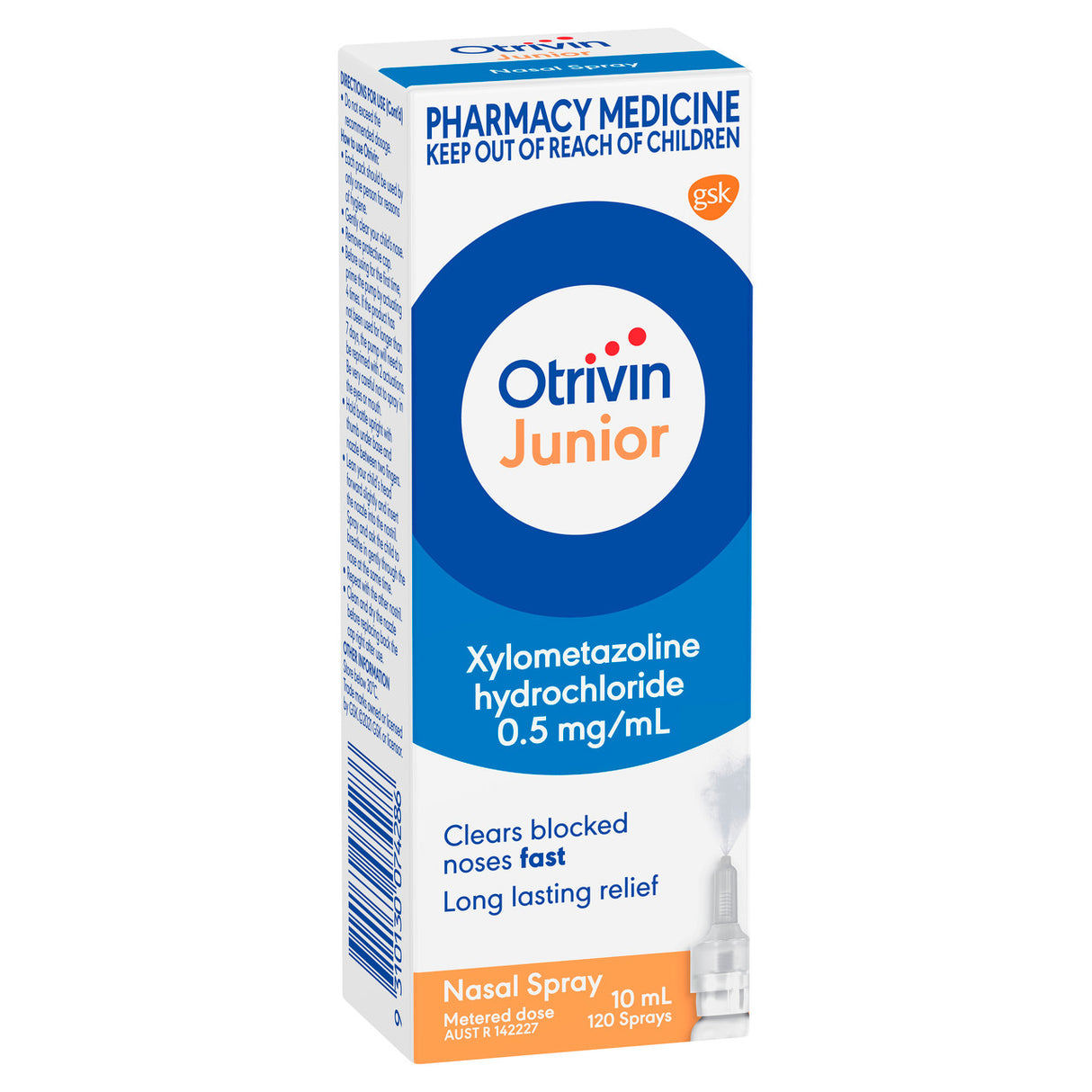 Otrivin Junior 鼻喷雾剂 10mL(日期:01/09/2026)