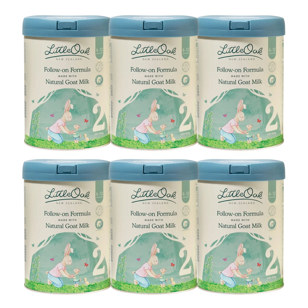 LittleOak Follow On Formula with Natural Goat Milk Stage 2 800g (Olive) X 6 BUNDLE