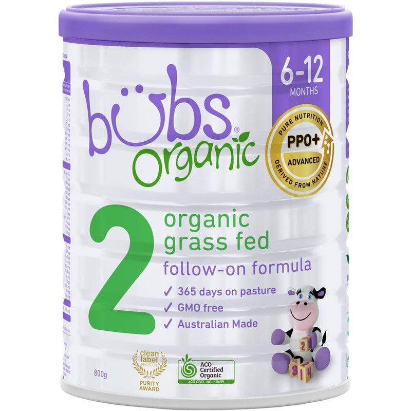 Bubs Organic Grass Fed Follow-On Formula Stage 2 800g
