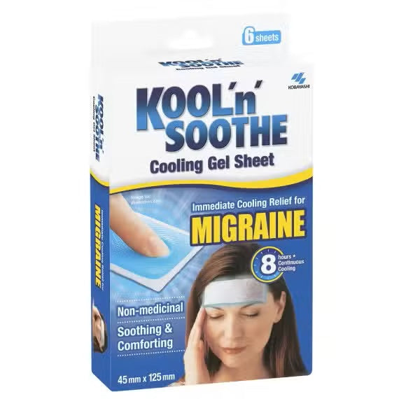 Kool 'n' Soothe Migraine Adult 6 Sheets