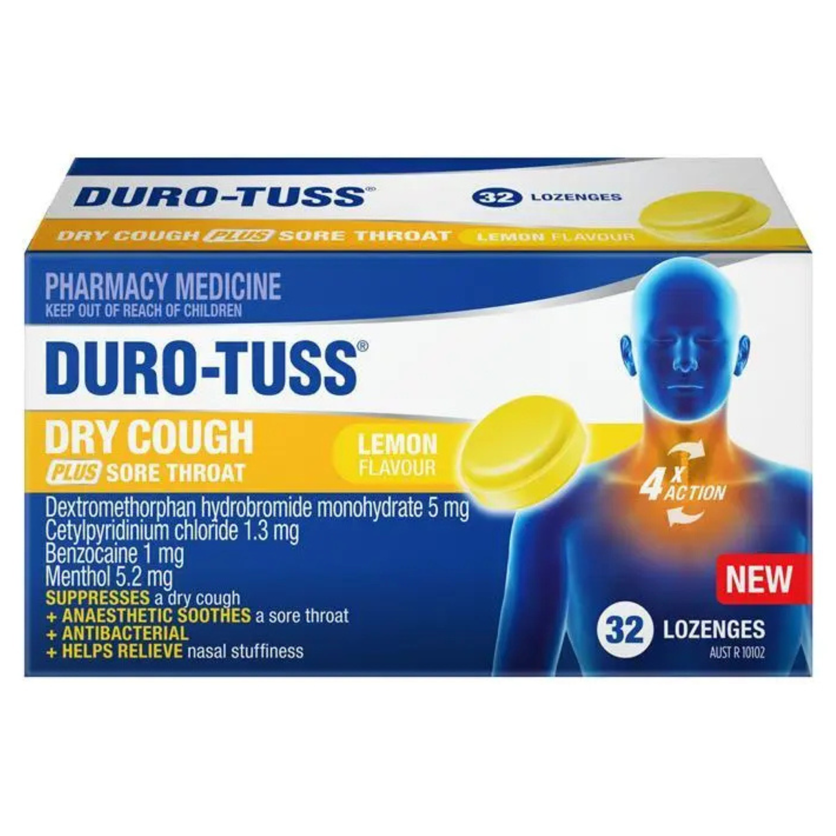 Duro-Tuss Relief 干咳柠檬含片 32 粒