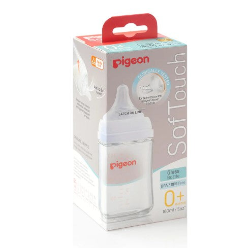 Pigeon Softouch Wide Neck Glass Bottle 0m+ 160ml