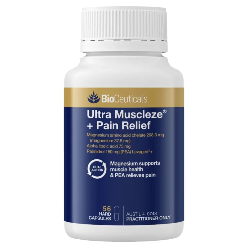 BioCeuticals Ultra Muscleze + Pain Relief 56 Capsules (EXP: 01/10/2026)