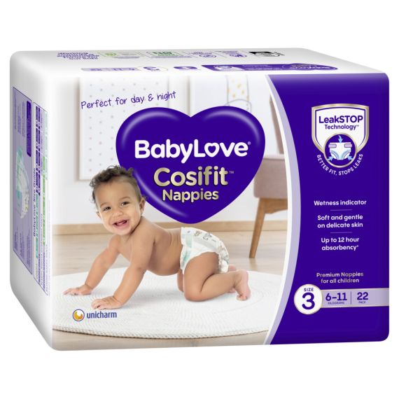BabyLove Cosifit Nappies Crawler Size 3 6-11kg 22 Pack