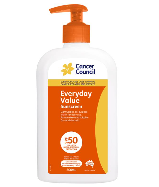 Cancer Council エブリデイ バリュー サンスクリーン SPF50 500mL (EXP: 01/06/2026)