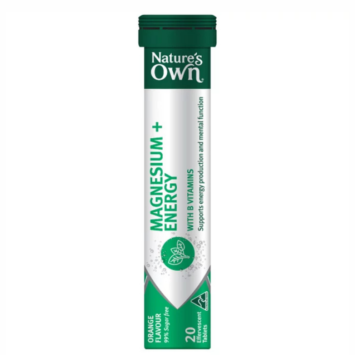 Natures Own Magnesium + Energy Effervescent 20 Tablets