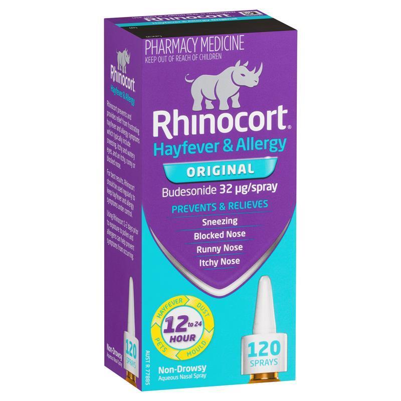 Rhinocort Original Hayfever and Allergy Nasal Spray 120 Sprays (EXP: 01/04/2026)