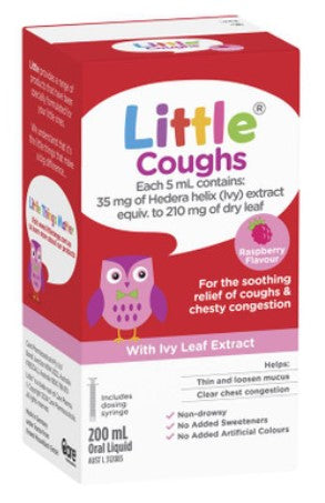 Little Coughs Raspberry 6m+ 200ml (EXP: 01/01/2026)