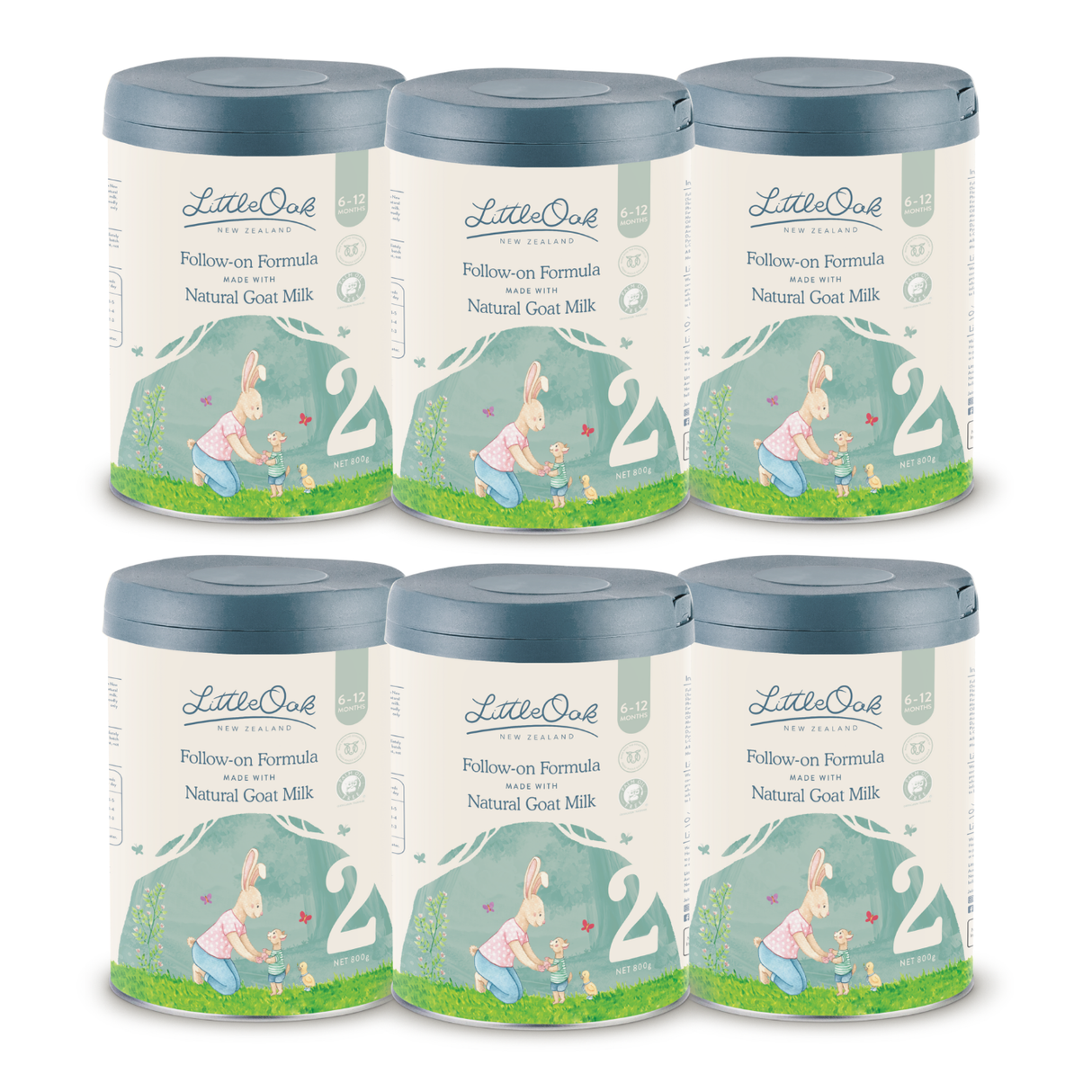 LittleOak Follow On Formula with Natural Goat Milk Stage 2 800g X 6 BUNDLE