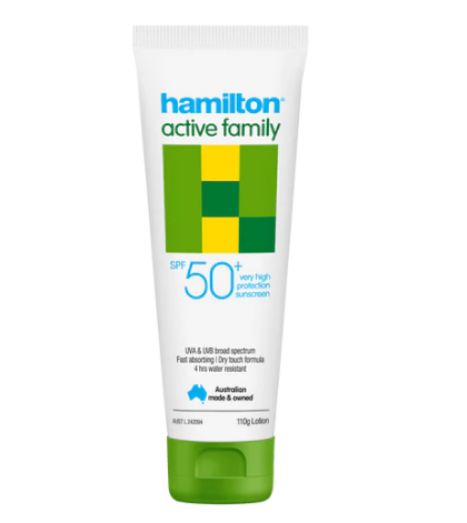 Hamilton Sunscreen Active Family Lotion SPF50+ 110g (EXP: 01/04/2026)