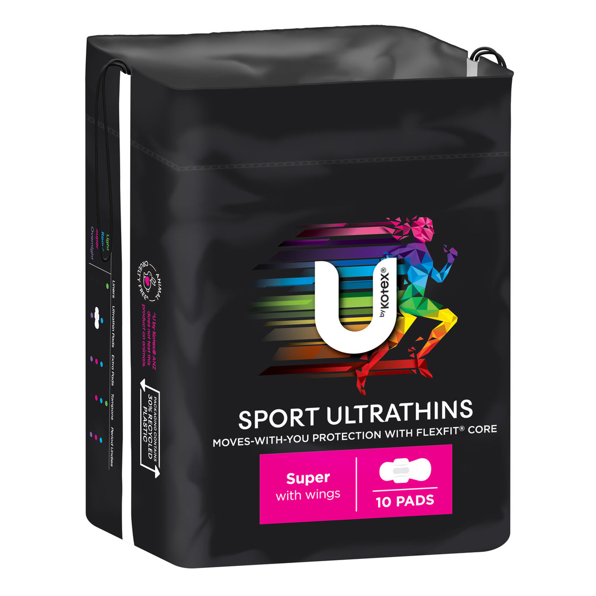 U By Kotex Sport Ultrathin Super with Wings 10 Pack