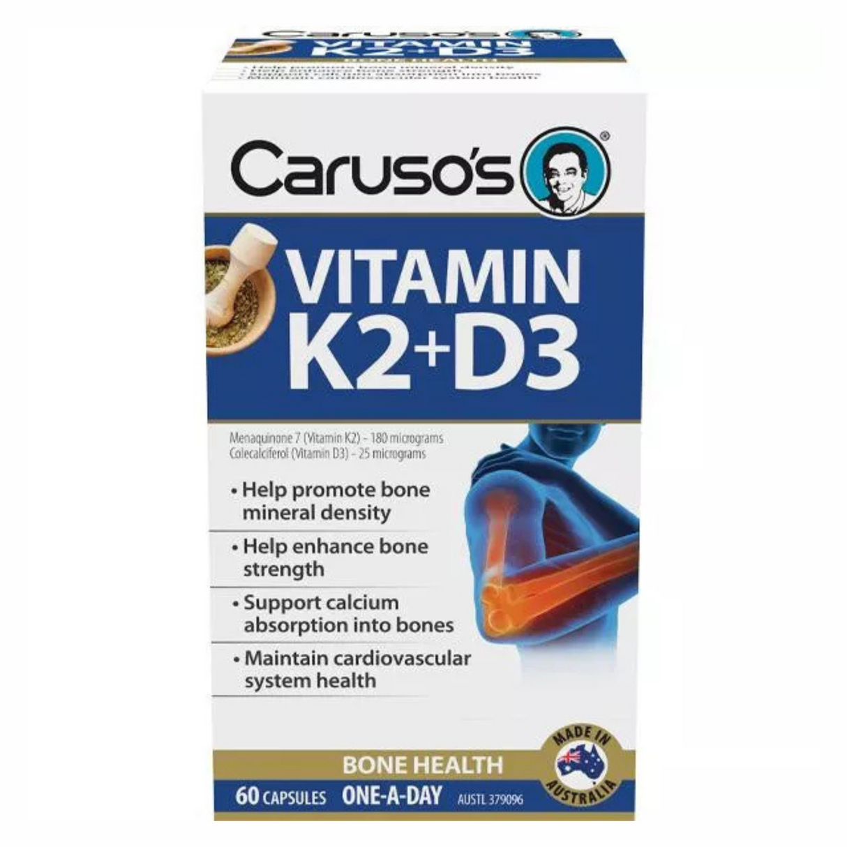 Caruso's Natural Health Vitamin K2 + D3 60 Tablets