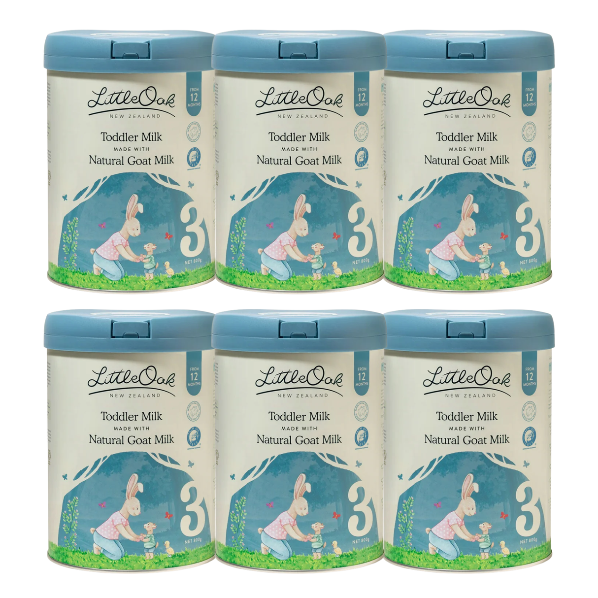 LittleOak Toddler Milk with Natural Goat Milk Stage 3 800g (New) X 6 BUNDLE