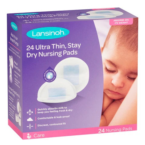 Lansinoh Ultra Thin Stay Dry Nursing Pads 24 Pack