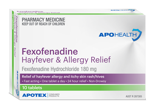 APOHEALTH Fexofenadine Tab 180mg 10 Tablets