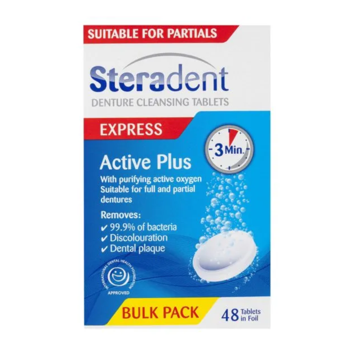 Steradent Active Plus 48 Tablets (EXP: 01/10/2026)