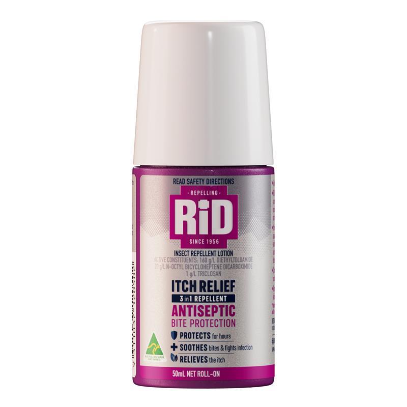 Rid Itch Relief Antiseptic Bite Protection 50 mL Roll On (EXP: 01/12/2026)