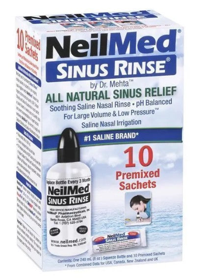 Neilmed xoang rửa sạch tất cả các loại hình xoang tự nhiên 10 gói trộn sẵn