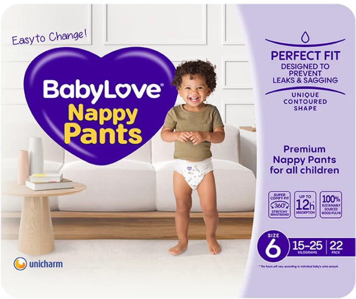 BabyLove Nappy Pants Junior Size 6 15-25kg 22 Pack