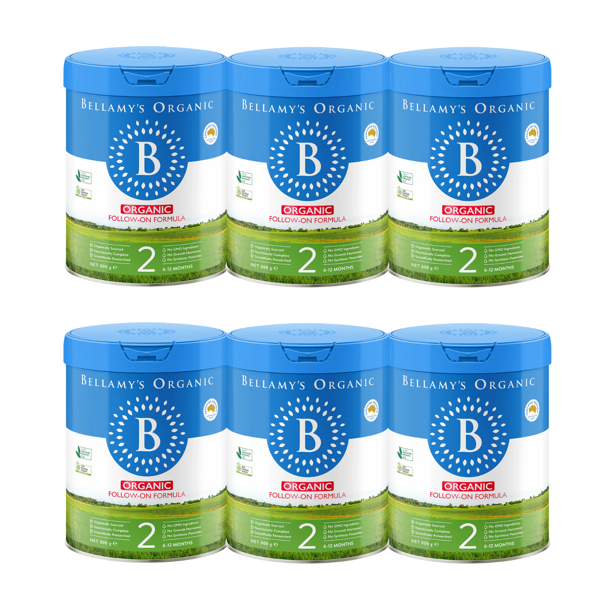 Bellamy's Organic Follow On Formula Stage 2 800g X 6 BUNDLE
