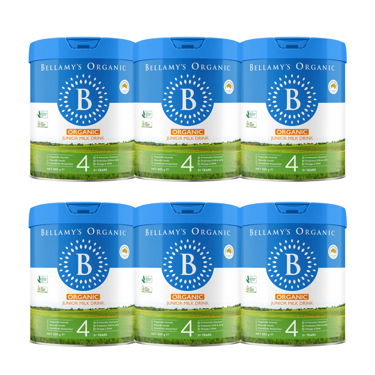 Bellamy's Organic Junior Milk Drink Stage 4 800g X 6 BUNDLE