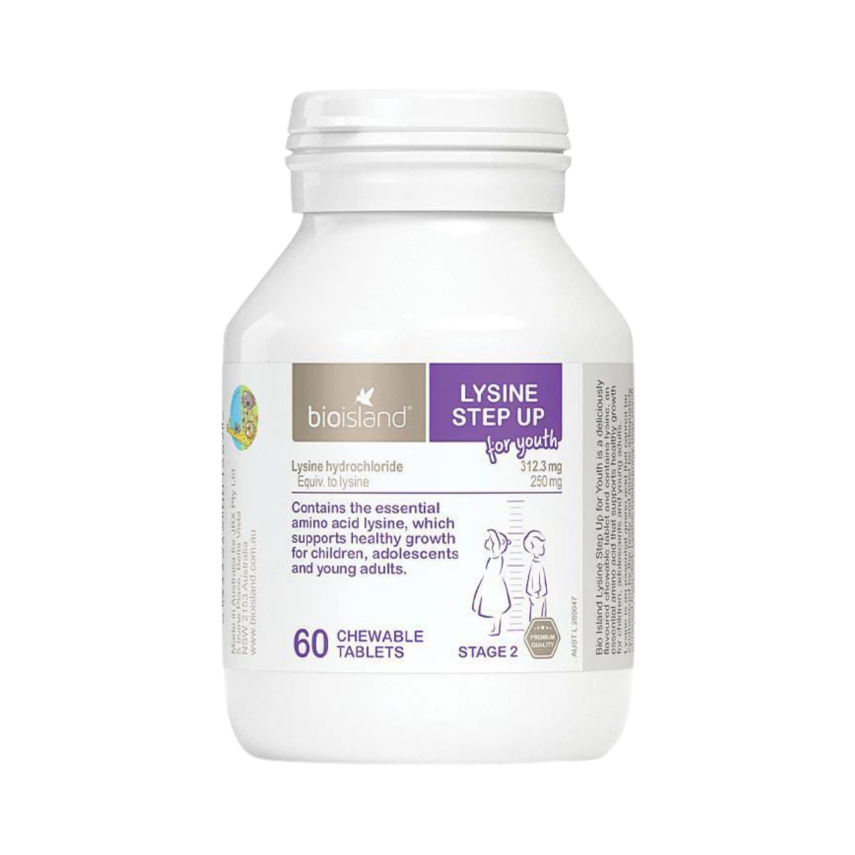 Bio Island Lysine bước lên cho thanh thiếu niên Giai đoạn 2 60 viên