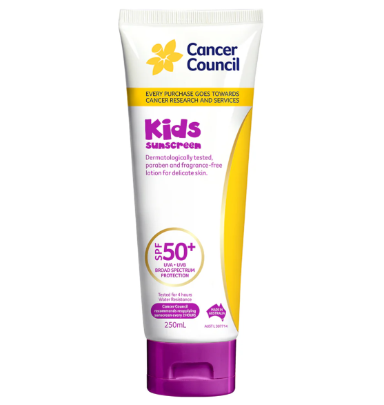 がん評議会の子供たちの日焼け止めSPF50+ 250ml