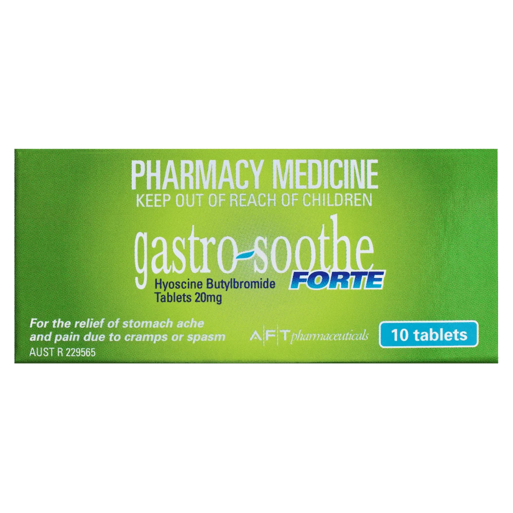 ガストロスース フォルテ ヒヨスシン臭化ブチル 20mg 10 錠 (EXP: 01/04/2026)