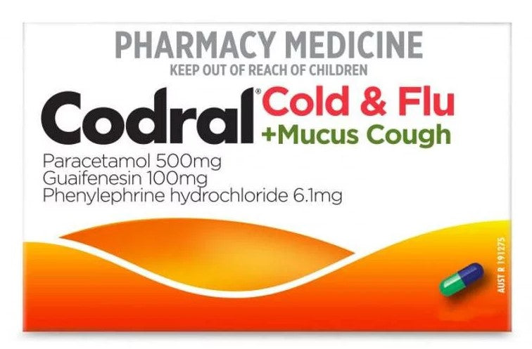 Codral PE Cold & Flu + Mucus ไอ 48 แคปซูล