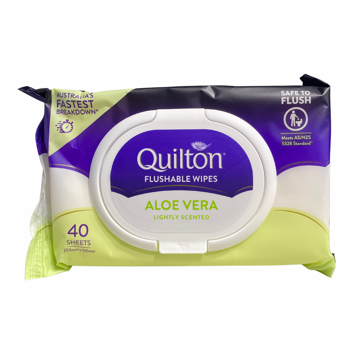 Quilton Flushable Wipes Aloe Vera 40 Pack