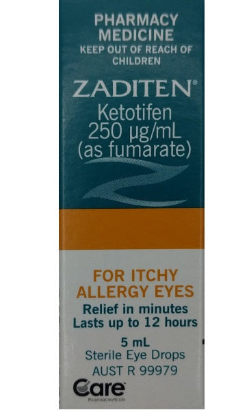 Zaditen Eye Drops For Itchy Allergy Eyes 5mL (S2)