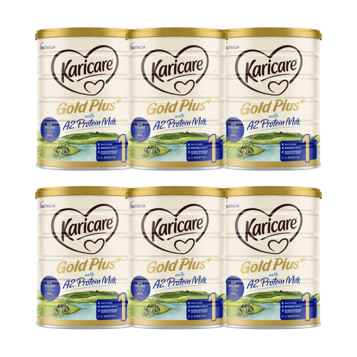 Karicare Gold Plus+ A2 Protein Milk Infant Formula Stage 1 900g X 6 BUNDLE