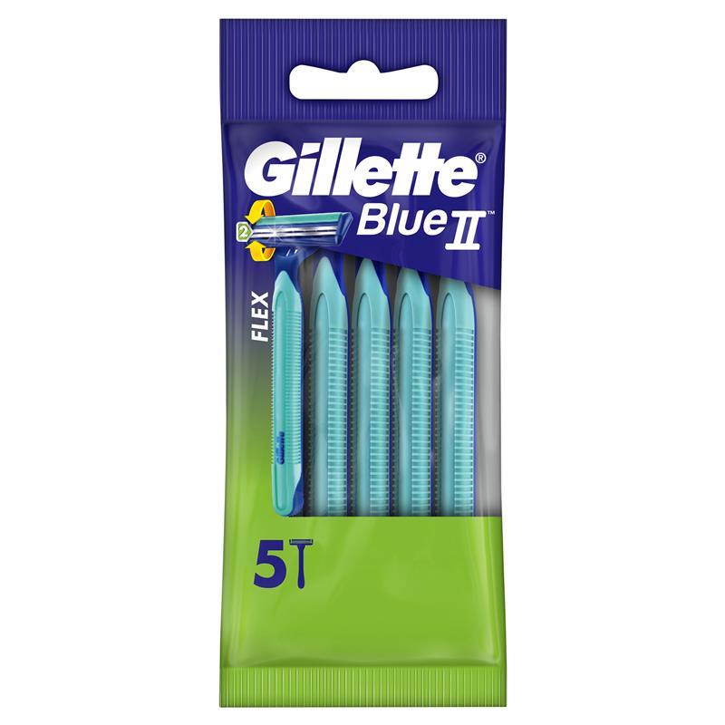 Gillette Blue II Flex Disposable Razors 5 Pack