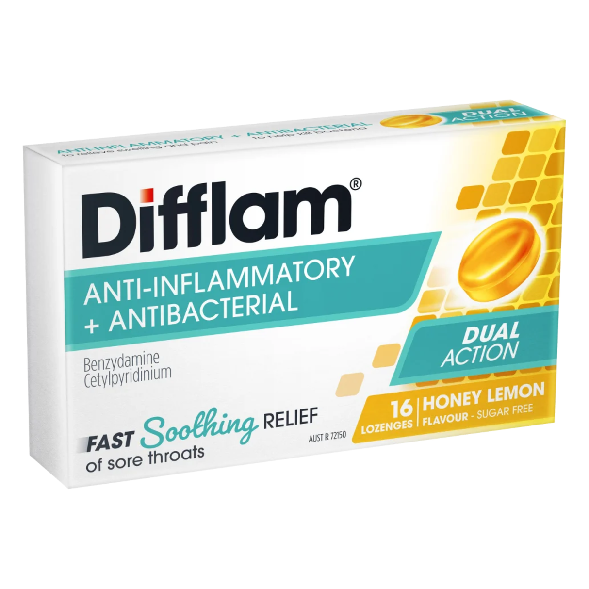 Difflam 抗炎+抗菌蜂蜜檸檬含片 16 粒