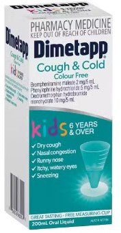Dimetapp Kids Cough And Cold Elixir Colour Free 200ml – Regents Park ...
