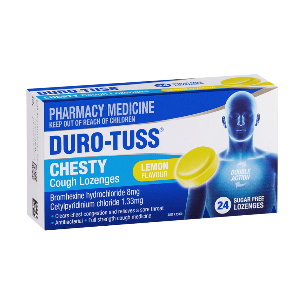 Duro-Tuss Chesty Ho Lozenges Lemon 24