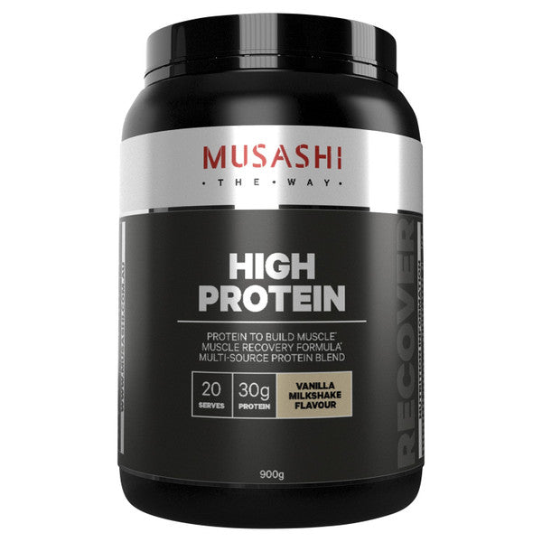 Sữa lắc Musashi High Protein Vani 900g (Gói cũ)